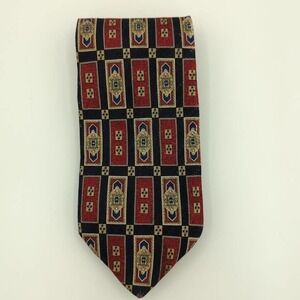 PIERRE Balmain Paris All Silk Regal Print Neck Tie Classic Retro Made in the USA